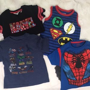 Bundle of superhero t-shirts for boy